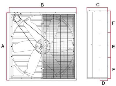 Ventilateur d'extraction de modèle DJF(Q)