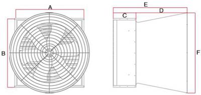 Ventilateur d'extraction avec obturateur DJF(T)